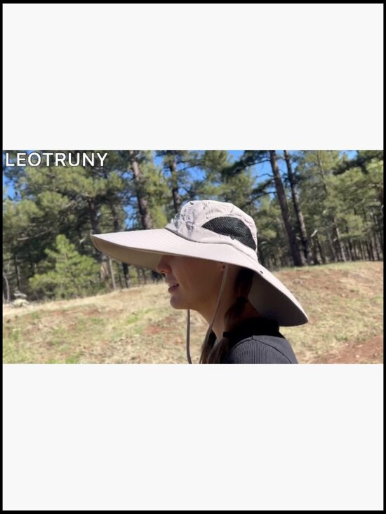 Wide Brim Bucket Hat UPF50+ Waterproof Adjustable Chin Strap Outdoor Adventure main image 5